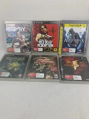 PS3 Playstation 3 Bundle X 6 Shooter Farcry Red Dead Bioshock Resident Evil • $39.99