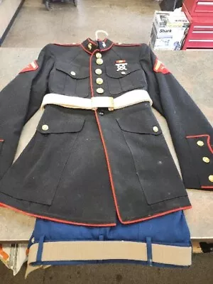  US MARINE CORPS DRESS BLUES JACKET 36s PANTS 32S • $58.80