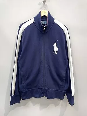 £7 • Buy Ralph Lauren Polo Blue Full Zip Sweatshirt Jacket Size Large CDY437