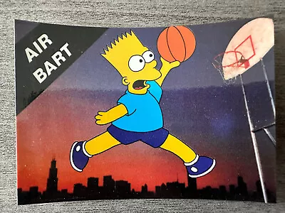 1990 Broder Bart Simpson Air Bart Michael Jordan Promo Card The Simpson • $2.50