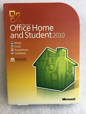 Microsoft Office Home And Student 2010 Full Retail For 3 Computers  • $39.99