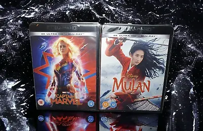 Captain Marvel + Mulan 4k UHD Blu Ray Brand New P&P Free • £14.99