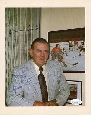 MAURICE RICHARD HAND SIGNED 8x10 COLOR PHOTO    MONTREAL CANADIENS LEGEND    JSA • $79.99