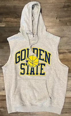 Golden State Warriors Mitchell & Ness Hardwood Classics NBA Gray Hoodie Vest • $50