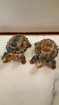 2 X Vintage Wade Porcelain Tortoise Pin Trays 4  Vgc  • £20