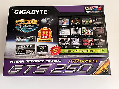 GIGABYTE GeForce GTS250 GDDR3 Super OC Graphics Card NVIDIA 3D • $32.29