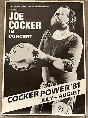 JOE COCKER - RARE ORIGINAL Australian Tour/Concert/Gig Poster (1981) • $65