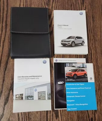 2019 VW Volkswagen TIGUAN  OWNERS MANUAL BOOK SET + CASE + INFOTAINMENT #825B • $16.99