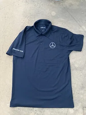 Mercedes Amg Black Golf Shirt Medium Large Sport Tech • $29.99