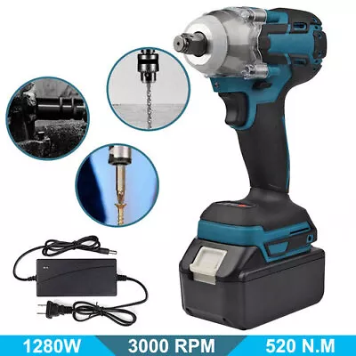 Cordless Electric Impact Wrench Gun 1/2'' High Power Driver With Li-ion Battery • $39.89