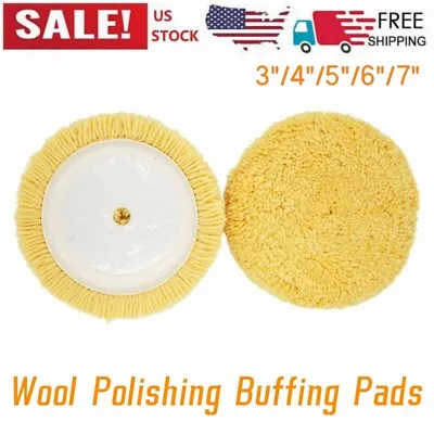 3  4  5  6  7   Wool Polishing Buffing Pad Hook & Loop For Auto Drill Cutting US • $16.15
