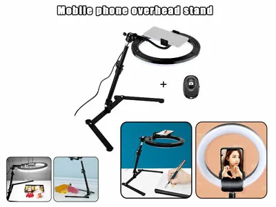 $12.35 • Buy Overhead Photography Table Stand With 26cm Ring Light For Live Broadcast