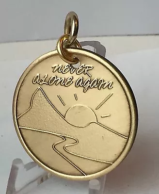 Never Alone Again Key Chain Tag Sobriety Medallion Coin Chip AA NA • $6.56