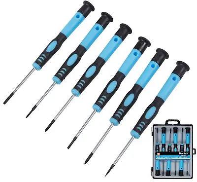 6pc Precision Screwdriver Set Magnetic Tips PC Repair Phillips Slotted 12621 • £8.29