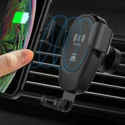 Air Vent Fast Qi Wireless Car Charger Charging Mount Holder For Various Phones • £7.75