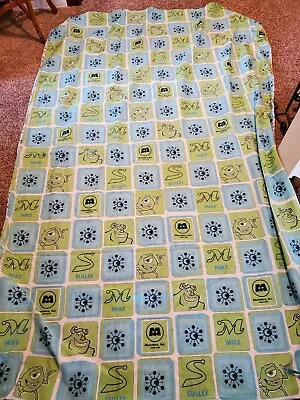 Disney Pixar Monsters Inc Homemade Twin Flat Bed Sheet Duvet Cover Blanket Fabri • $23