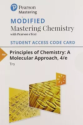 Modified Mastering Chemistry EText Access Code Molecular 4th Tro 9780134895741 • $79.95