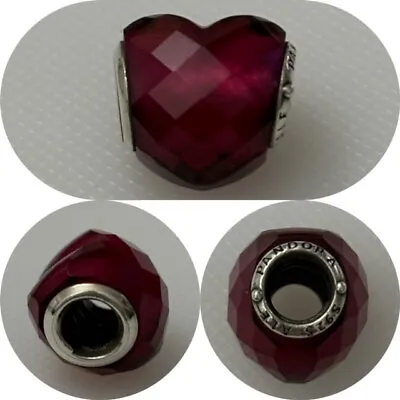 Pandora Fuchsia Shape Of Love Charm Ref 796563nfr Rrp £45.00 Now Retired • £35