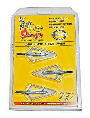 Stinger 150 Grain 4 Blade Broadhead 2 3/16  Long X 1 1/8 Wide (3-pack) • $34.99