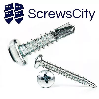 Self Drilling Pan Head Metal Fixing Windows Roofing Screws Various Sizes • £1.80