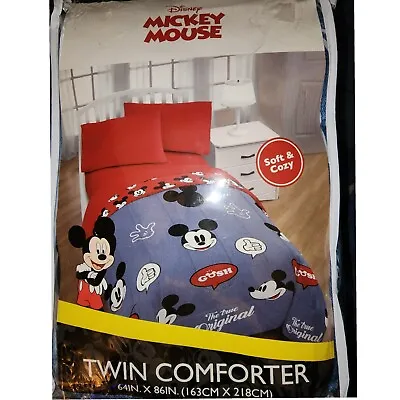 Jay Franco Disney True Original Gosh Mickey Mouse Twin Comforter Soft Reversible • $56.95