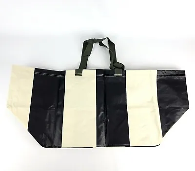 Ikea SACKKARRA Large Shopping Bag Tote Off-white/black Stripe 2401 Oz - NEW • $10.99