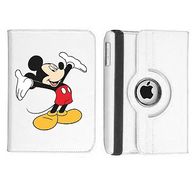 Happy Mickey Mouse Personalised Rotating Case Cover For ALL Apple IPad Tablets • £18.20