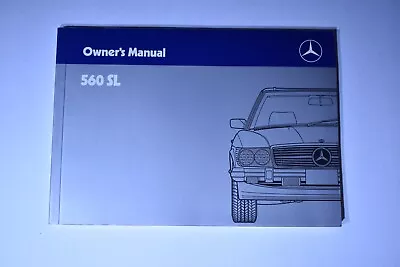 1988 Mercedes-benz Type 107  560sl Owner's Manual • $89.99