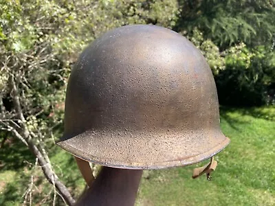 WW2 US Army Military M1 Helmet Steel Pot Shell Fixed Bale Front Seam FS FB • $107.50