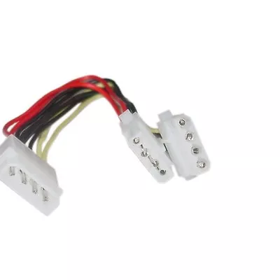 8in 4 Pin Molex Power Y Cable 5.25 Inch Male To Dual 5.25 In Female 11W3-01208 • $2.99