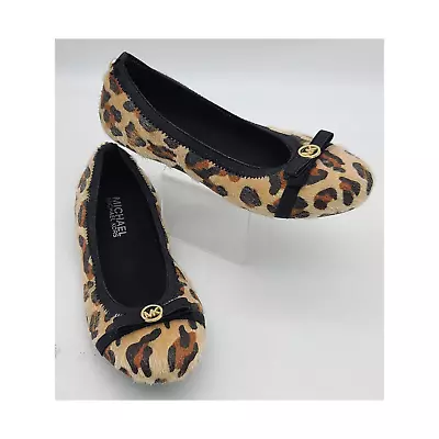 Michael Kors Girl's Size 2  Rover Lux  Faux Cheetah Print Ballet Flats  • $25.50