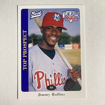 1996 Best Martinsville Phillies Jimmy Rollins Top Prospect Pre Rookie 1st Card • $18.99