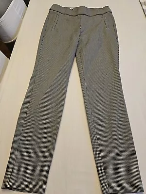 ELLE Pull-on Houndstooth Black & White Skinny Dress Pants Size Large • $17