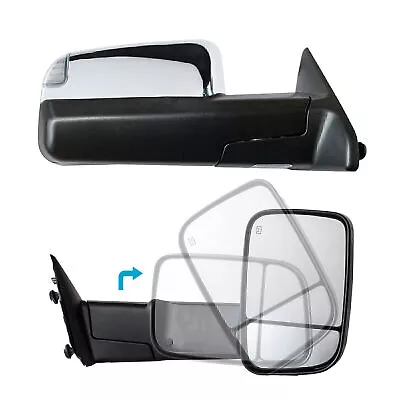 Power Heated Turn Signal Towing Mirrors For 2012-2017 Ram 1500 2500 LH+RH Chrome • $163.85