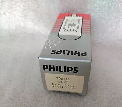 Genuine Philips Bulb 7654C 45W 6.6A P28s NOS Made In Belgium Airfield Lamp • $5.40