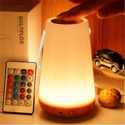 Portable LED Touch Night Light USB Rechargeable Bedside Table Lamp Indoor New • £10.89