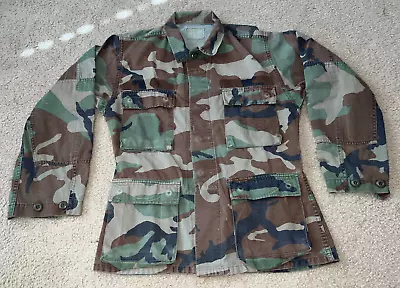 Army Navy Marine Hot Weather Woodland Combat CAMO BDU Coat Shirt SMALL-XS XSHORT • $2.99