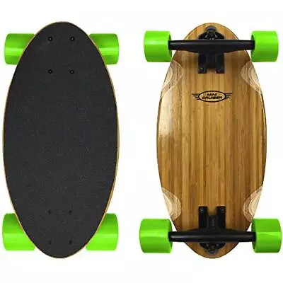 Mini Cruiser Wood Longboard Style Lightweight Skateboard–Beginner & Expert-Green • $60.85