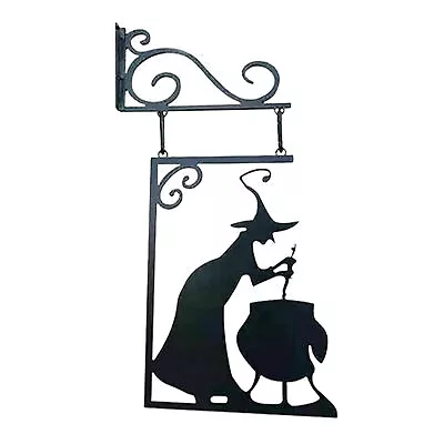 Halloween Metal Wall Art Witch Sign Leaky Cauldron Metal Sign Crafts Mounted • $16.46