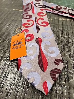 Nwt Verse 9 Multi Color Geometric Style Print Silk Designs Neck Tie & Hanky • $29.99