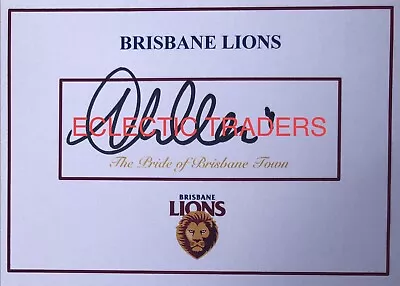 Callum Ah Chee SIGNED Brisbane Lions Card. AFL Football. Bears. Neale Zorko Cal • $49.95