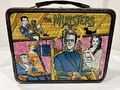 Vintage 1965 Kayro-Vue THE MUNSTERS  Metal Lunch Box Pail No Thermos • $369.99