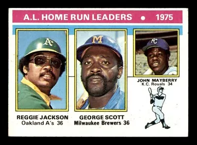 1976 Topps Baseball #194 A.L. Home Run Leaders Jackson EX *d4 • $5