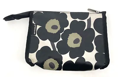 MARIMEKKO Womens PIENI UNIKKO COSMETIC BAG Mini Black And White Floral • $10.99