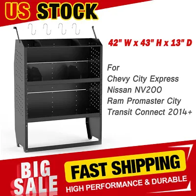 42 W Van Shelving Storage For Transit ConnectChevy City ExpressPromaster City • $280.99