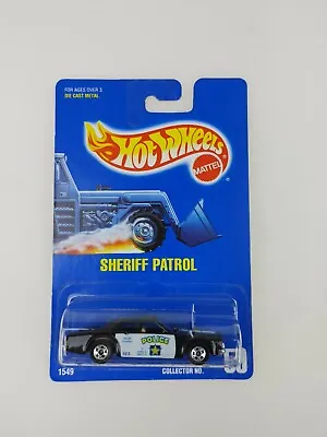 Sheriff Patrol #59 Black & White Cop Car Hot Wheels Mattel 1991 90's New • $5.95