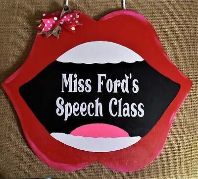 Personalized Speech TEACHER SIGN Wall Art Door Plaque Hanger School Classroom • $13