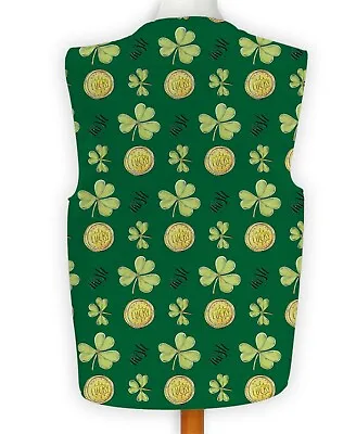 $20.67 • Buy Happy St Patricks Day Lucky Irish Design Fancy Dress Waistcoat