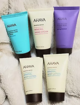 5x AHAVA Deadsea Water Mineral Hand Cream & Body Lotion Lot - 40ml/ 1.3 Oz Each • $50