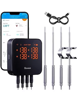 Govee-WiFi Meat Thermometer With 4 Probe Smart Bluetooth Grill Thermometer With • $47.95